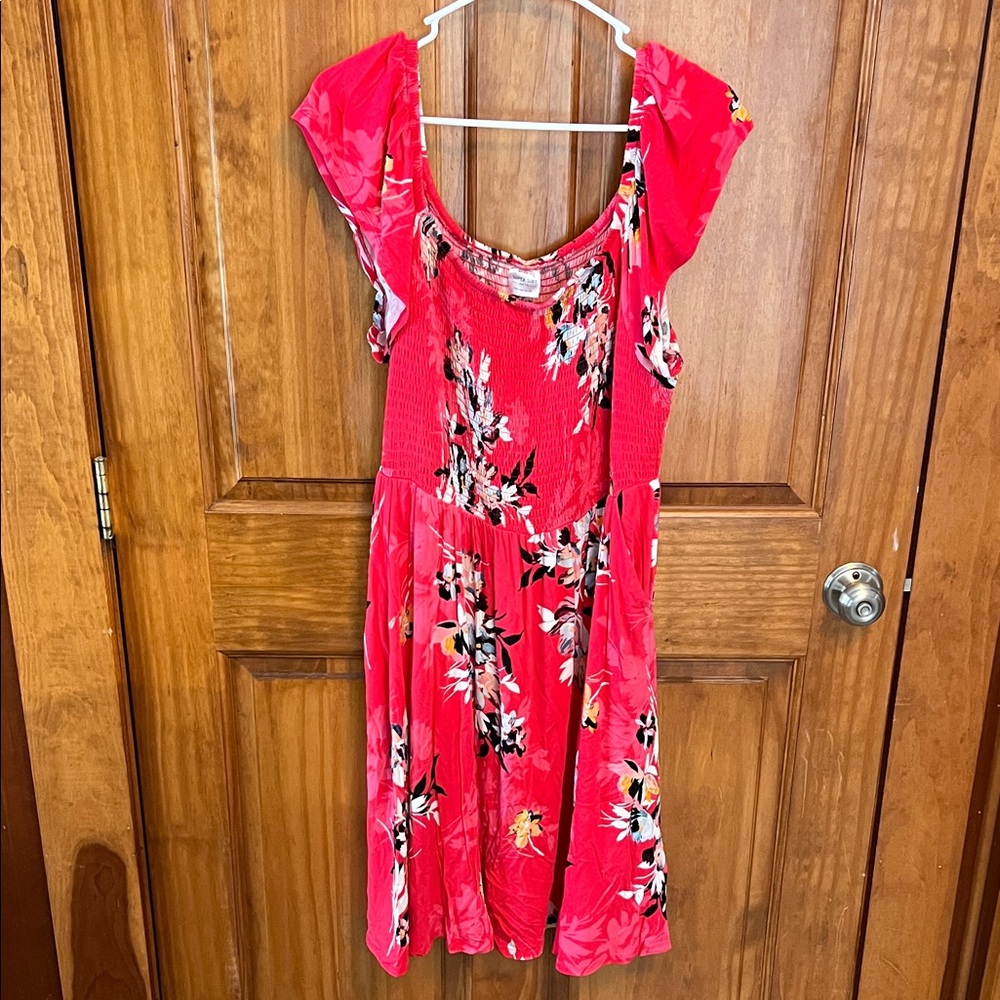 Torrid Vibrant Pink Floral Kids Dress